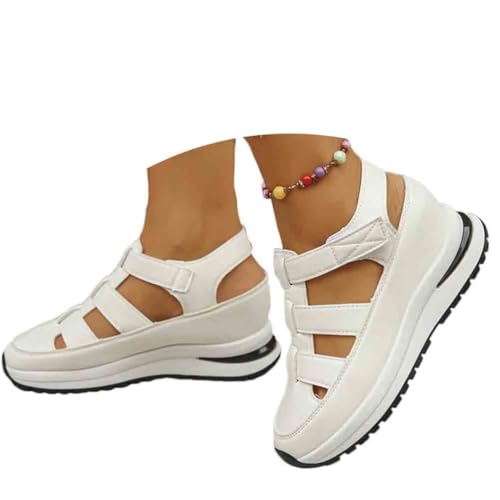 shownicer Sandalen Damen Bequeme Hohlsohle Wandersandalen Sommer Orthopädische Sandalen Freizeitschuhe A Weiß 39 von shownicer