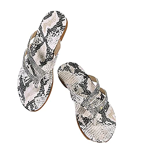 shownicer Sandalen Damen Rutschfeste Flach Sommerschuhe Damen Elegant Hausschuhe Freizeit Zehentrenner A Style2 38 EU von shownicer