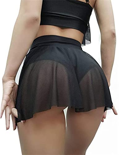 shownicer Shorts Frauen Sexy Hohe Taille Pole Dance Rüschen Shorts Damen Sweatpants Mini Tight Bikini Shorts Kurze Hose Laufshorts Jogginghose Schwarz S von shownicer