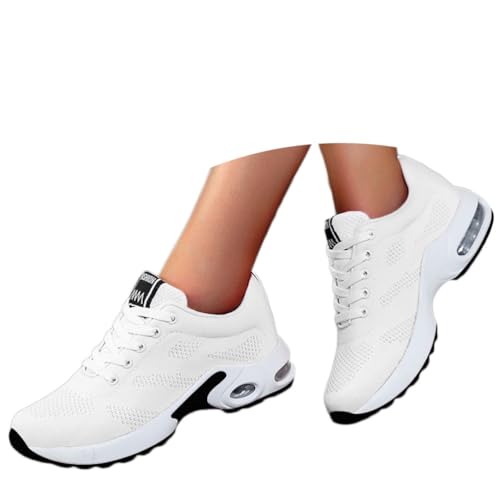 shownicer Sneaker Damen Orthopädische Schuhe Leicht Atmungsaktiv Sportschuhe Turnschuhe Walkingschuhe Outdoor Fitness A Weiß 40 von shownicer
