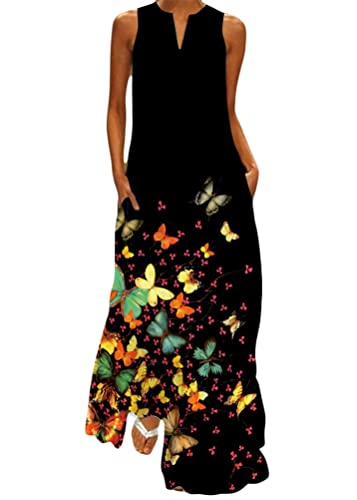 shownicer Sommerkleid Damen Ärmelloses Lockeres Maxikleid Lässiges Lang Kleider mit Taschen Boho Freizeitkleid Strandkleid Partykleid C Style08 XL shownicer Sommerkleid Damen Ärmelloses Lockeres Maxikleid Lässiges Lang Kleider mit Taschen Boho Freizeitkleid Strandkleid Partykleid C Style08 XL von shownicer