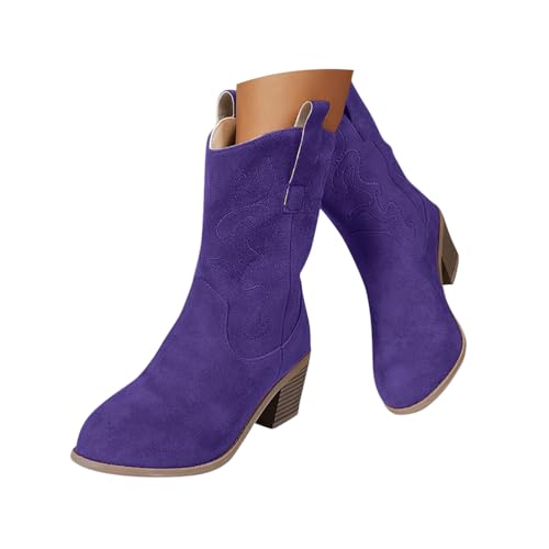 shownicer Stiefel Damen Herbst Winter Blockabsatz Kurzstiefel Winterstiefel Warm Casual Damenstiefel A Violett 41 shownicer Stiefel Damen Herbst Winter Blockabsatz Kurzstiefel Winterstiefel Warm Casual Damenstiefel A Violett 41 von shownicer