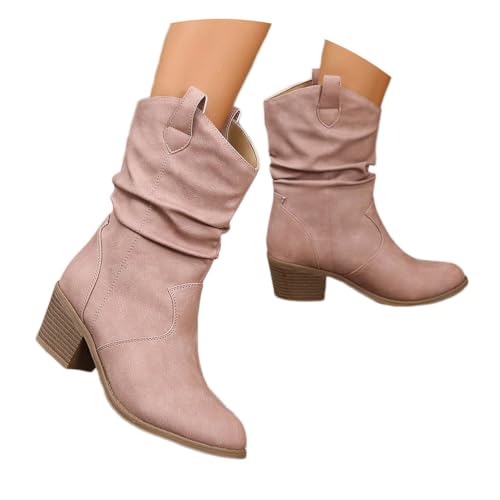 shownicer Stiefeletten Damen Wildleder Elegante Stiefel mit Blockabsatz Stiefel Westernstiefel Ankle Boots Halbhoch Damenstiefel C Rosa 41 shownicer Stiefeletten Damen Wildleder Elegante Stiefel mit Blockabsatz Stiefel Westernstiefel Ankle Boots Halbhoch Damenstiefel C Rosa 41 von shownicer
