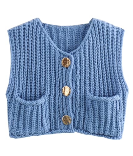 shownicer Weste Damen Strick Pullunder ärmellos V-Ausschnitt Mode Strickweste Warm Einfarbig Pullunder Herbst Winter A Blau M shownicer Weste Damen Strick Pullunder ärmellos V-Ausschnitt Mode Strickweste Warm Einfarbig Pullunder Herbst Winter A Blau M von shownicer