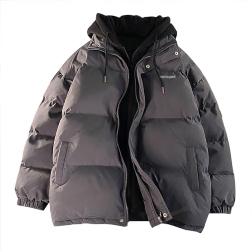 shownicer Wintermantel Damen Winterjacke Parka Warm Fleece Gefütterter Winter Mantel Jacke Outdoorjacke Steppjacke Steppmantel für Winter D Schwarz L von shownicer