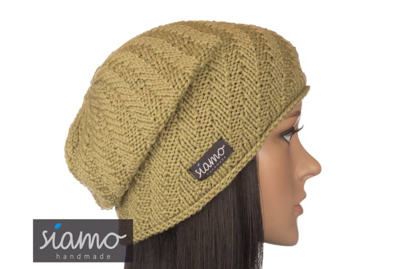 Beanie Serfaus Kiwi-Grün Merino Unisex Damen-Mütze Herren-Mütze Chemo-Mütze Wollmütze Übergangsmütze Von Siamo-Handmade von siamoHandmade
