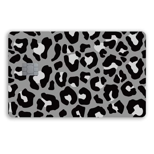 siayaharu Kreditkartenaufkleber mit Leopardenmuster, schmal, wasserdicht, knitterfrei, entfernbar, Vinyl, für EC-Karte, 2 Stück von siayaharu