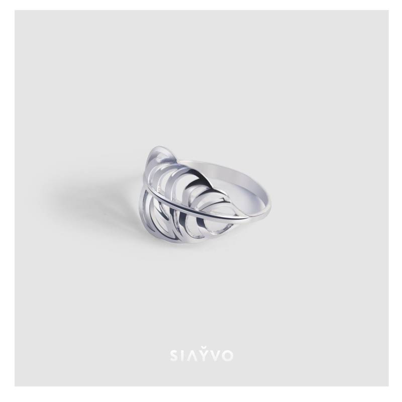Flora Ring, Blätter Silberring, Sterling Silber, Geschenk Für Sie, Weicher Ring von siayvojewelry