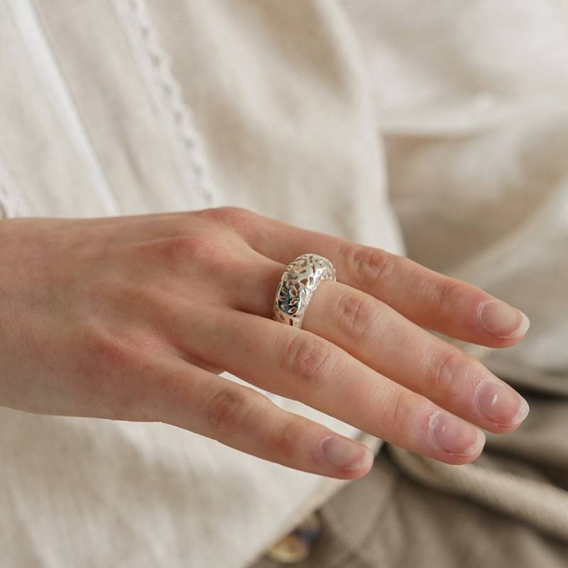 Korallen Ring, Ring Mit Korallen, Silber Koralle Löchern, Chunky Massiver Meer Ozean Korallen Ring, Ring Mit Korallen, Silber Koralle Löchern, Chunky Massiver Meer Ozean von siayvojewelry