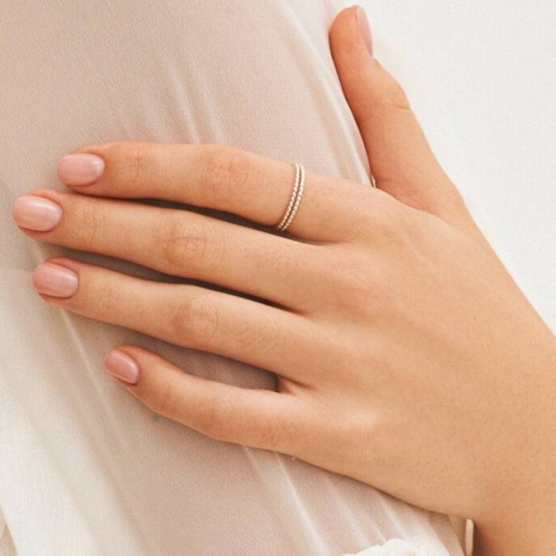 Set Von 2 Silberringen, Kleine Kugelringe, Dünne Ringe, Minimlist Silberperlenringe, Ringe Für Sie von siayvojewelry