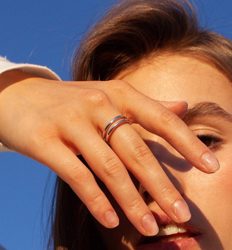 Zwei Linien Ring, Silber Ring Mit Linien, Streifen, Minimalismus Und Einfach, Sterling Silber, Schönes Geschenk Zwei Linien Ring, Silber Ring Mit Linien, Streifen, Minimalismus Und Einfach, Sterling Silber, Schönes Geschenk von siayvojewelry