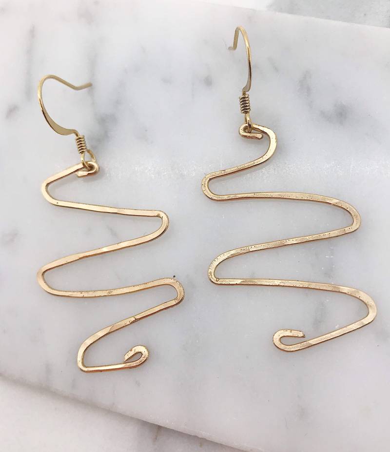High Volume Earring, Gold Squiggle Ohrringe High Volume Earring, Gold Squiggle Ohrringe von sidneycherie