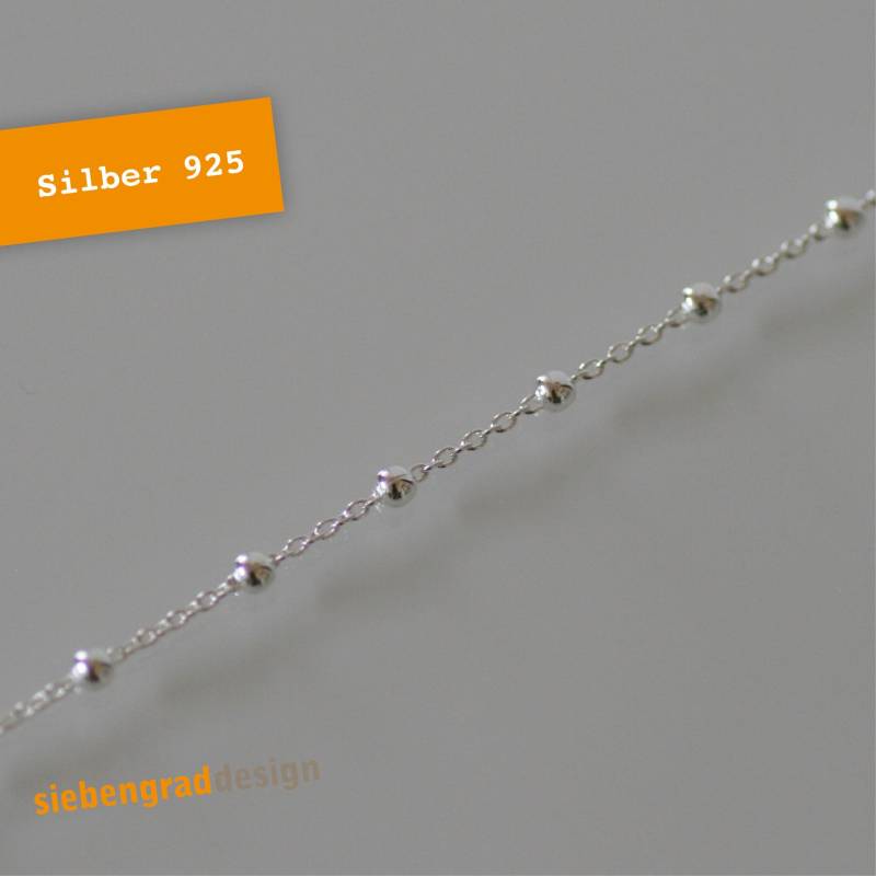 Filigrane Silber-Fußkette "Kleine Kugeln" - Silber 925 von siebengrad