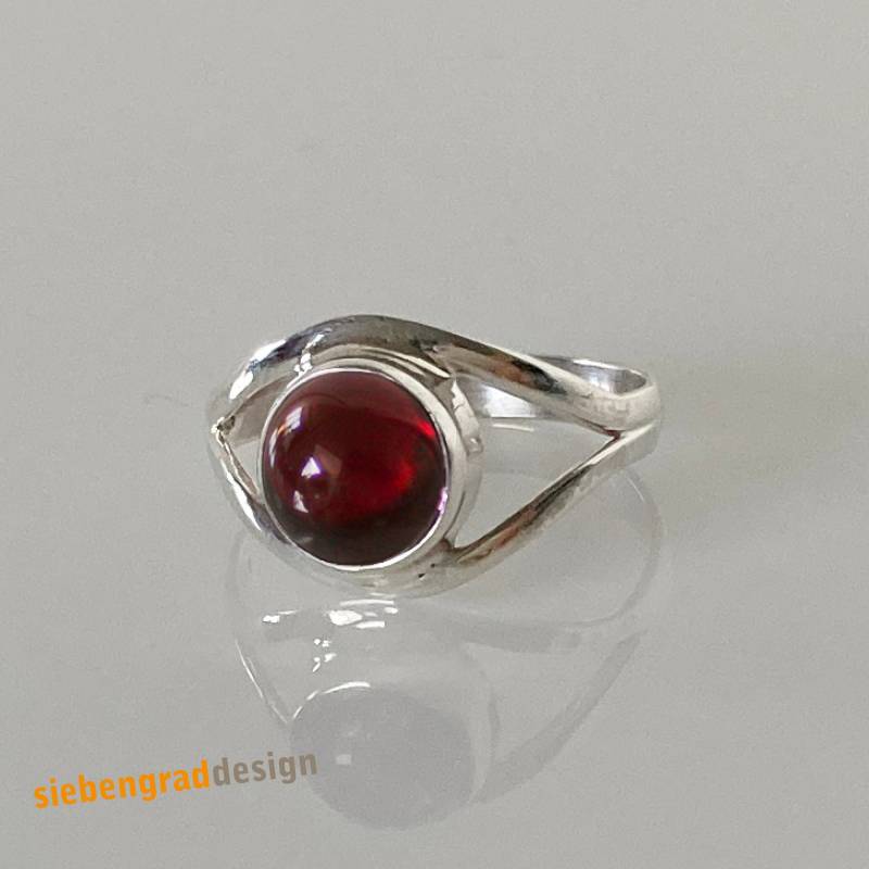 Granat - Ring Silber 925 Aj3 Verschiedene Größen von siebengrad