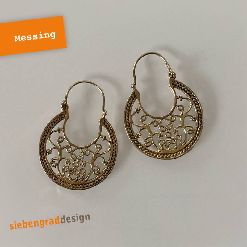 Messing - Ohrringe Creolen Vicr3 Messing - Ohrringe Creolen Vicr3 von siebengrad