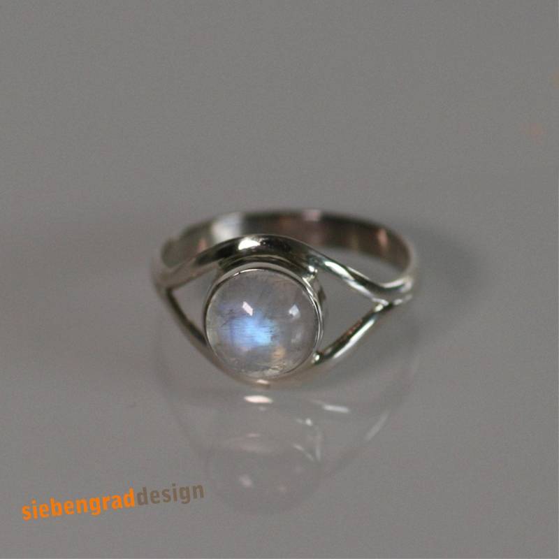 Mondstein - Ring Silber 925 Aj3 Verschiedene Größen von siebengrad