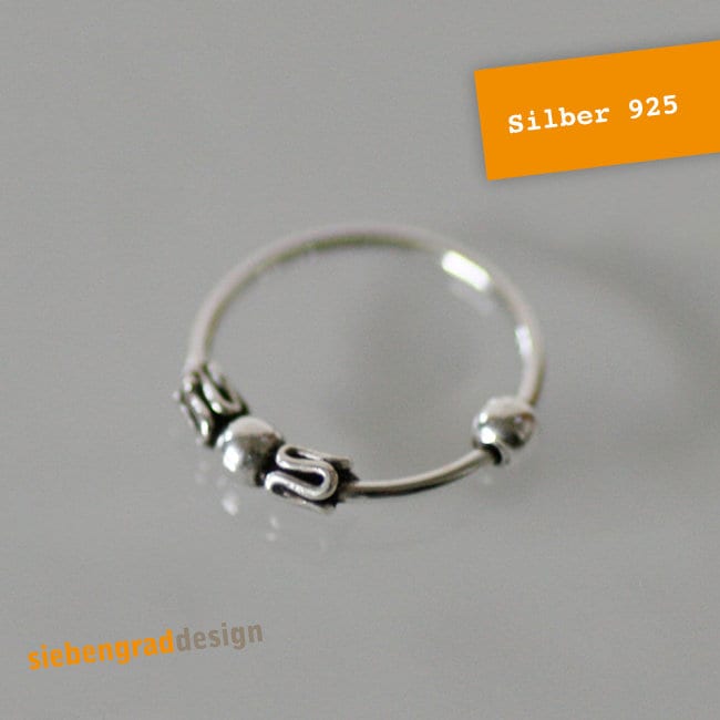 Nasenring - R10 10 Mm Silber 925 von siebengrad