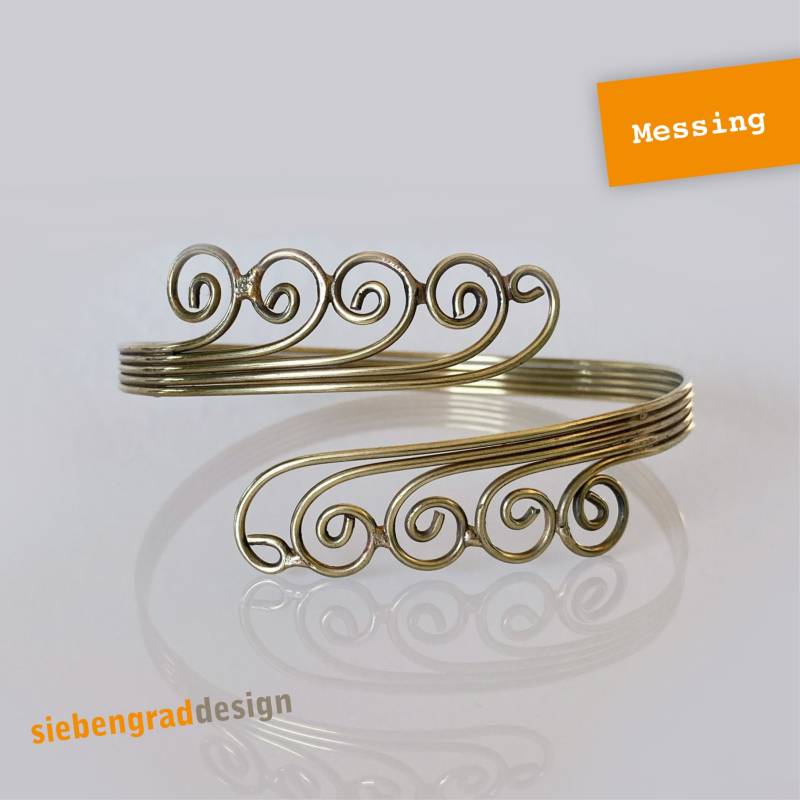 Oberarmreif - Messing 5 Kringel M8 von siebengrad