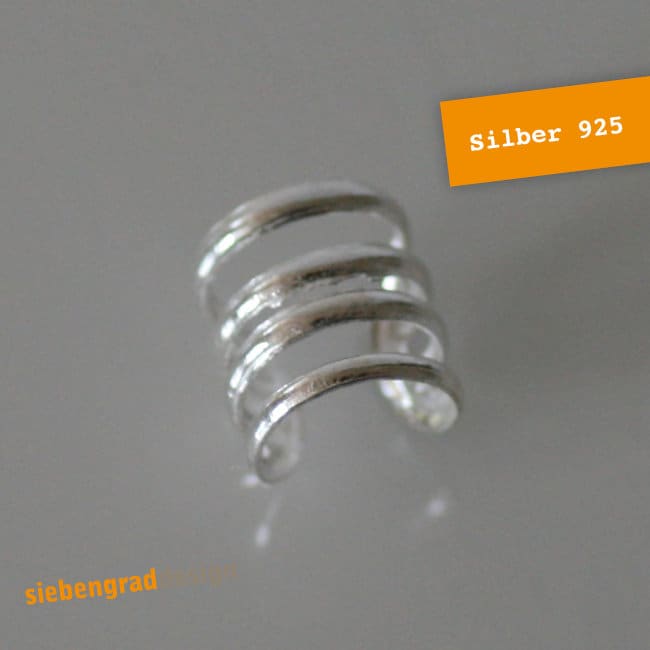 Ohrklemme 925Er Silber - "4-Fach" Filigran von siebengrad