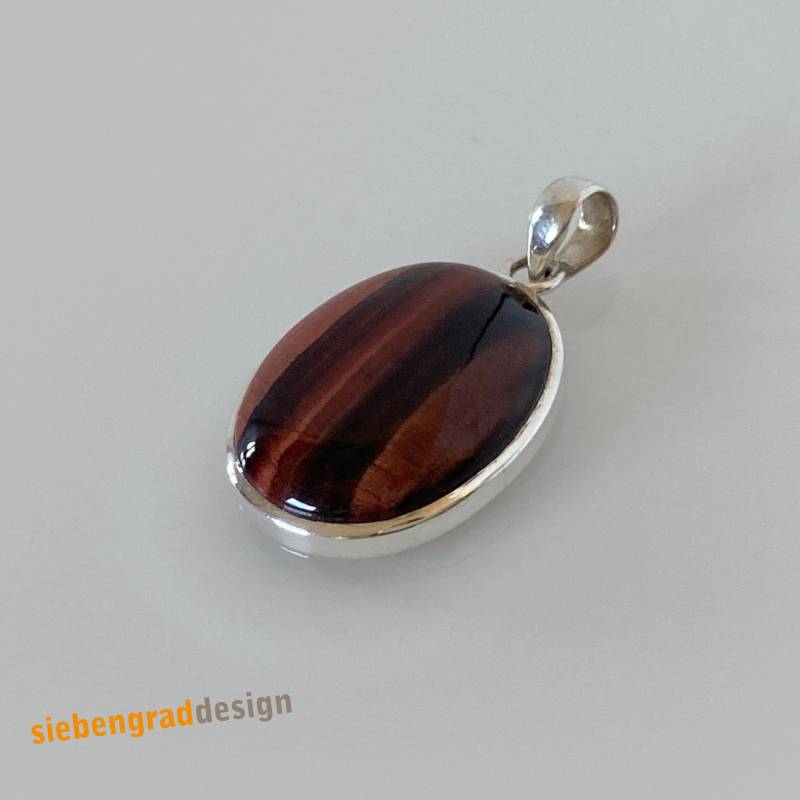 Silber-Anhänger - Tigereisen Oval Schlicht Amulett Silber 925 Silber-Anhänger - Tigereisen Oval Schlicht Amulett Silber 925 von siebengrad