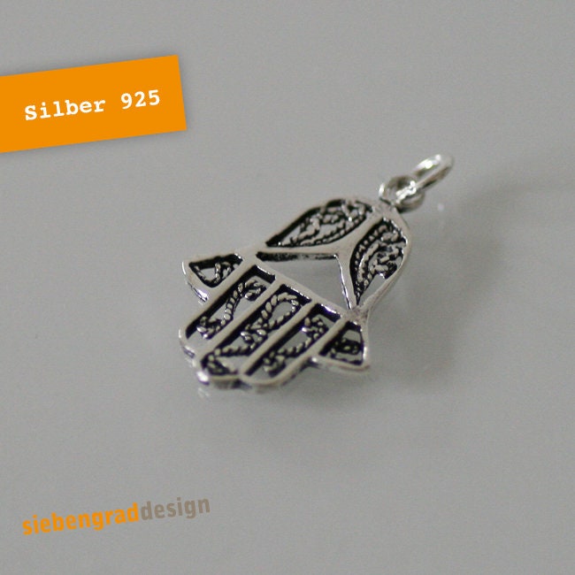 Silber-Ketten-Anhänger "Fatimas Hand" Klein - Silber 925 von siebengrad