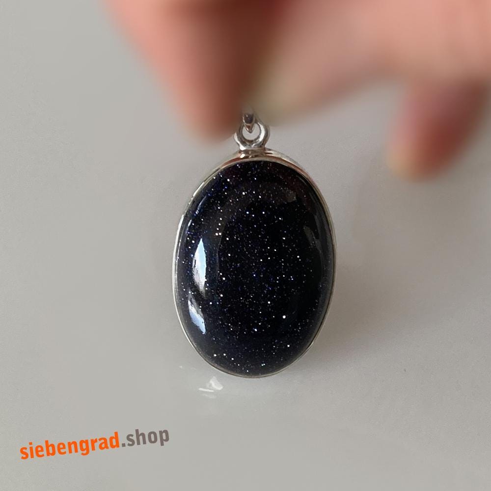 Silber-Kettenanhänger - Blaufluss Oval Groß 39 Aj Silber 925 Silber-Kettenanhänger - Blaufluss Oval Groß 39 Aj Silber 925 von siebengrad