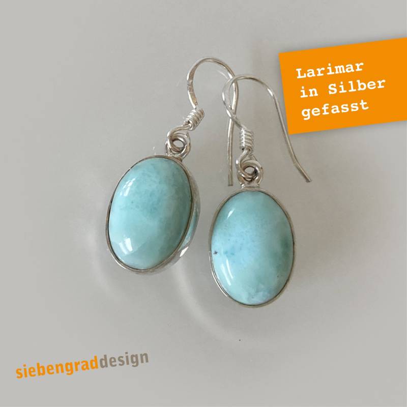 Silber-Ohrhänger Mit Larimar - Oval Aj Gr Silber 925 Silber-Ohrhänger Mit Larimar - Oval Aj Gr Silber 925 von siebengrad