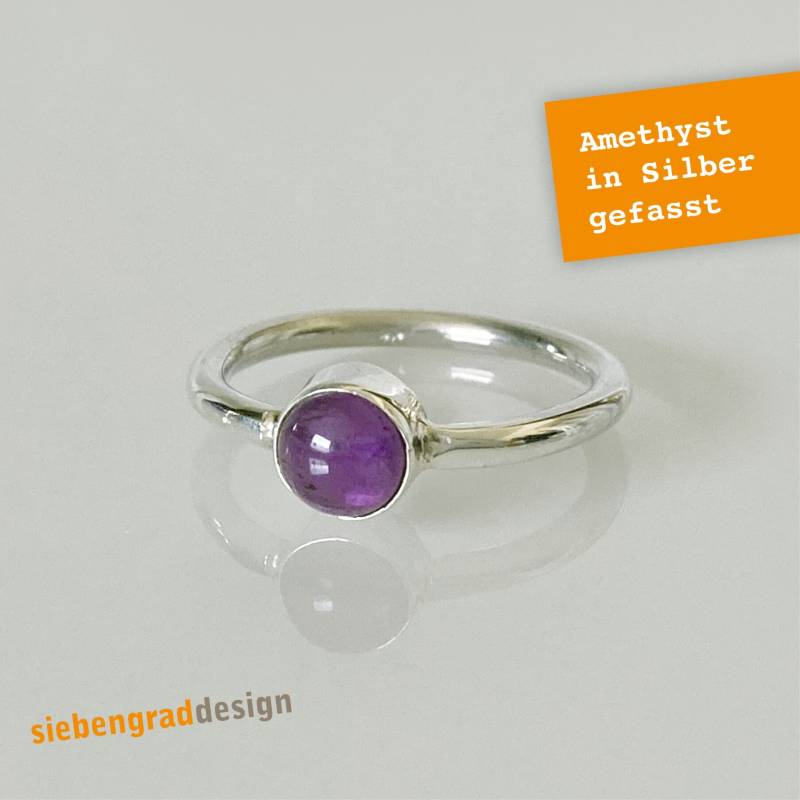 Silber Ring - Amethyst 925 Ta 3406 Verschiedene Größen von siebengrad
