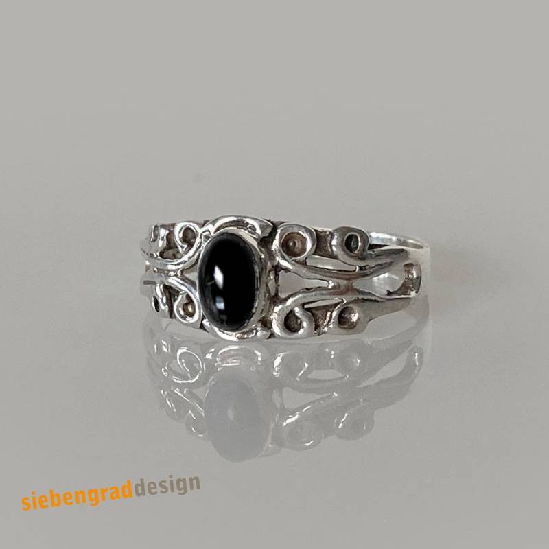 Silber-Ring - Silber 925 Onyx Onyxring Ch Ma24 Verschiedene Größen von siebengrad
