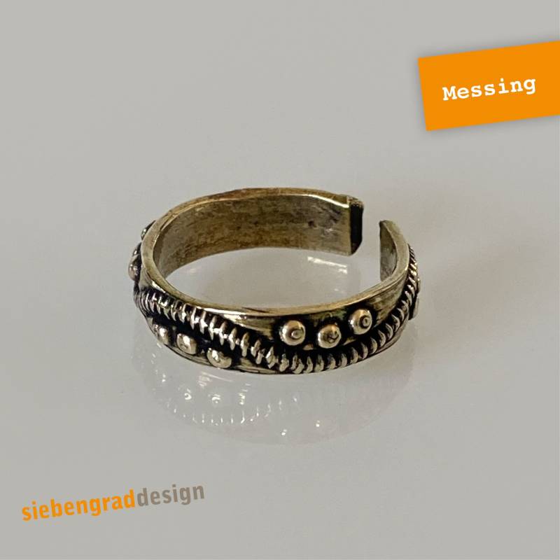 Zehenring - Messing Verziert Ba2 M von siebengrad