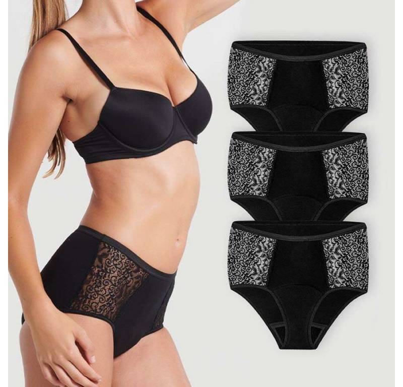 siegmund care Inkontinenz-Pants Damen Hipster mit Spitze seitlich, 60 ml in 24 Stunden, M Gr., 3-St. von siegmund care