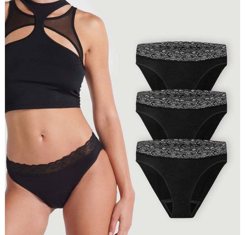 siegmund care Inkontinenz-Pants Damen Slip mit Spitze am Bund, 60 ml in 24 Stunden, XS Gr., 3-St. von siegmund care