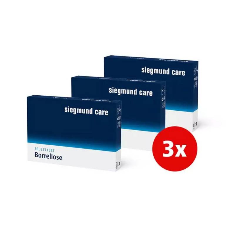 siegmund care Mononukleose-Schnelltest Borreliose Selbsttest, 3-tlg., Genauigkeit 88,04 %, Dauer des Tests - 10 Minuten von siegmund care