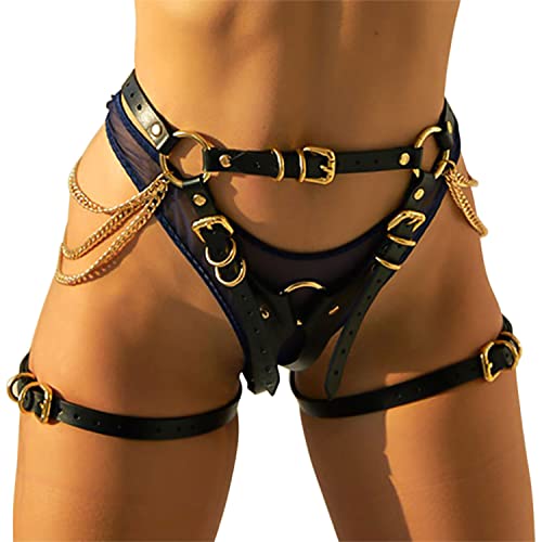 sigando Punk Leder Harness Taille Bein käfigbetten Geschirr Gothic Strumpfband Gürtel für Damen von sigando