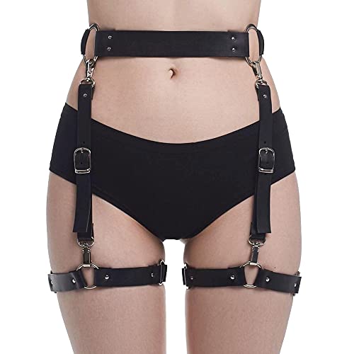 sigando Punk Leder Harness Taille Bein käfigbetten Geschirr Gothic Strumpfband Gürtel für Damen von sigando