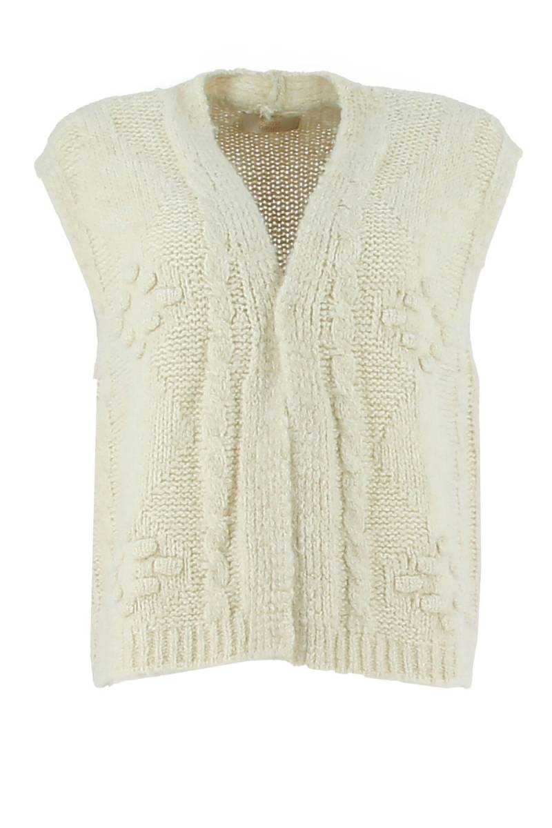 signe nature - Ärmellose Strickjacke beige - Gr. - M von signe nature