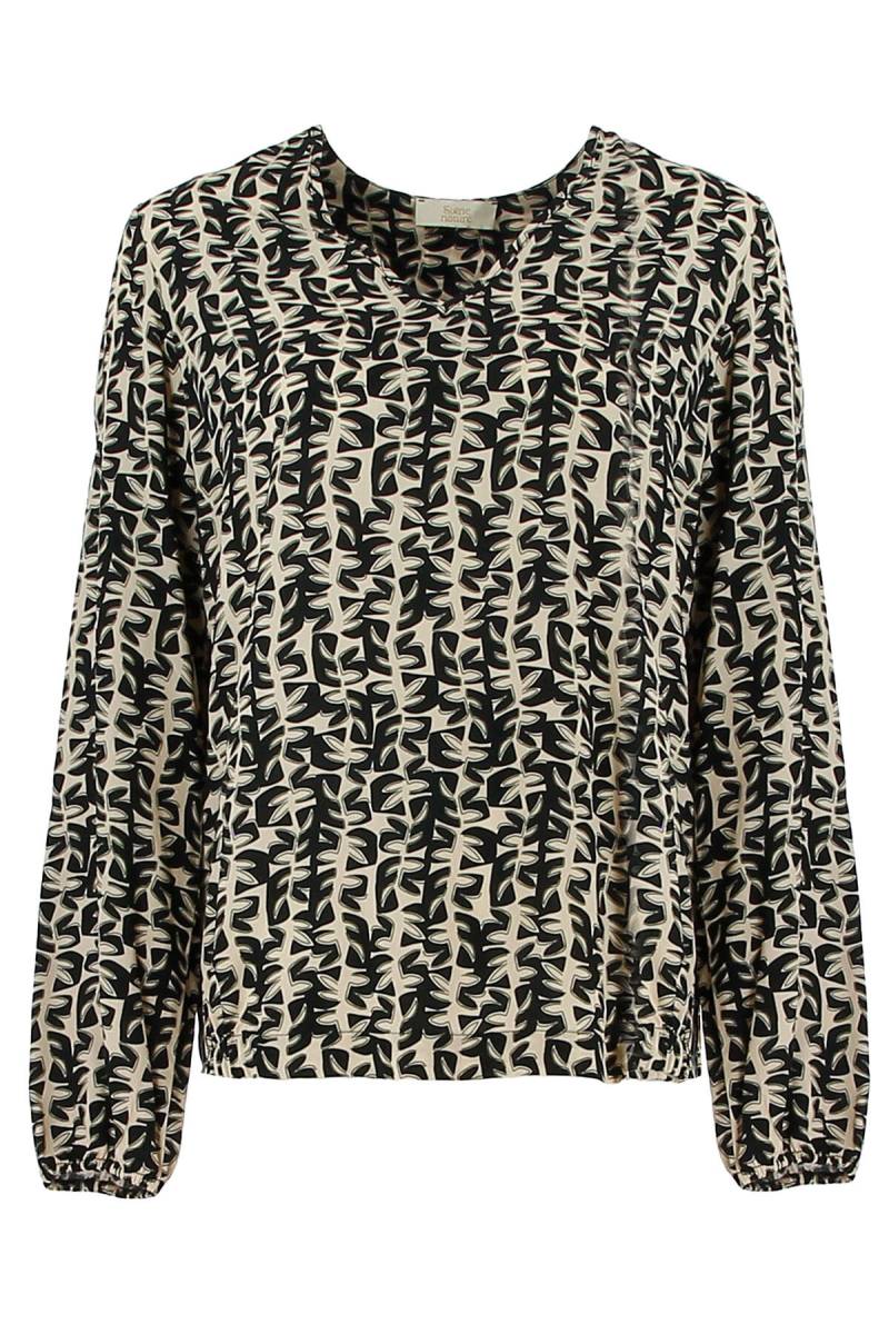 signe nature - Blouse imprimée beige/schwarz - Gr. - 40 von signe nature