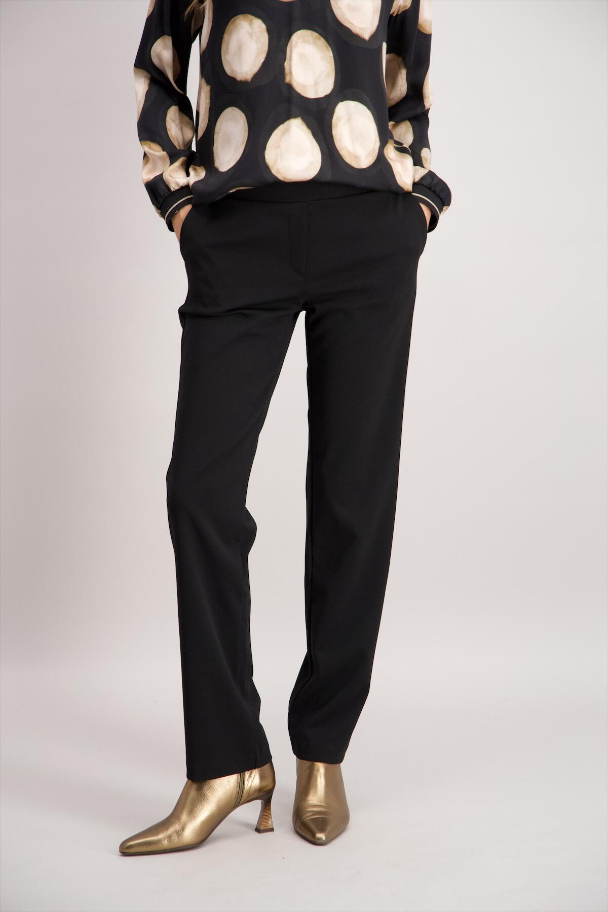 signe nature - Einfache Crêpe-Hose schwarz - Gr. - 38 von signe nature