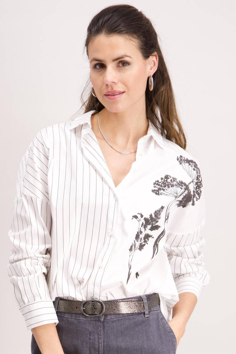 signe nature - Gestreifte Bluse weiß - Gr. - XS von signe nature