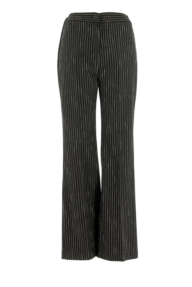 signe nature - Hose mit feinen Streifen schwarz - Gr. - 36 von signe nature