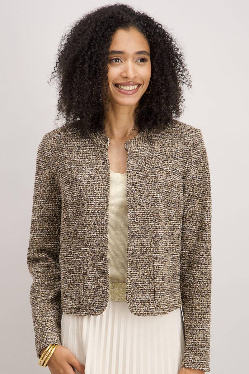 signe nature - Melierte Jacke mit Lurex braun - Gr. - 40 von signe nature