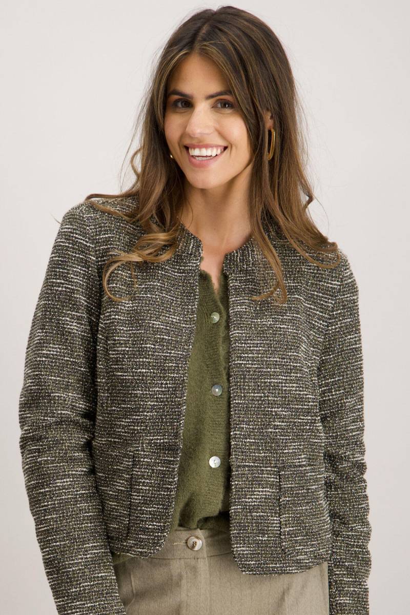 signe nature - Melierte Jacke mit Lurex grün - Gr. - 46 von signe nature