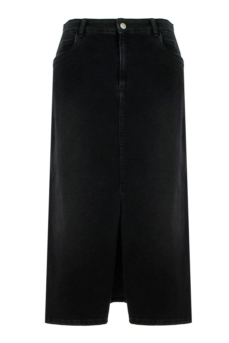 signe nature - Midi Jeansrock schwarz - Gr. - 36 von signe nature