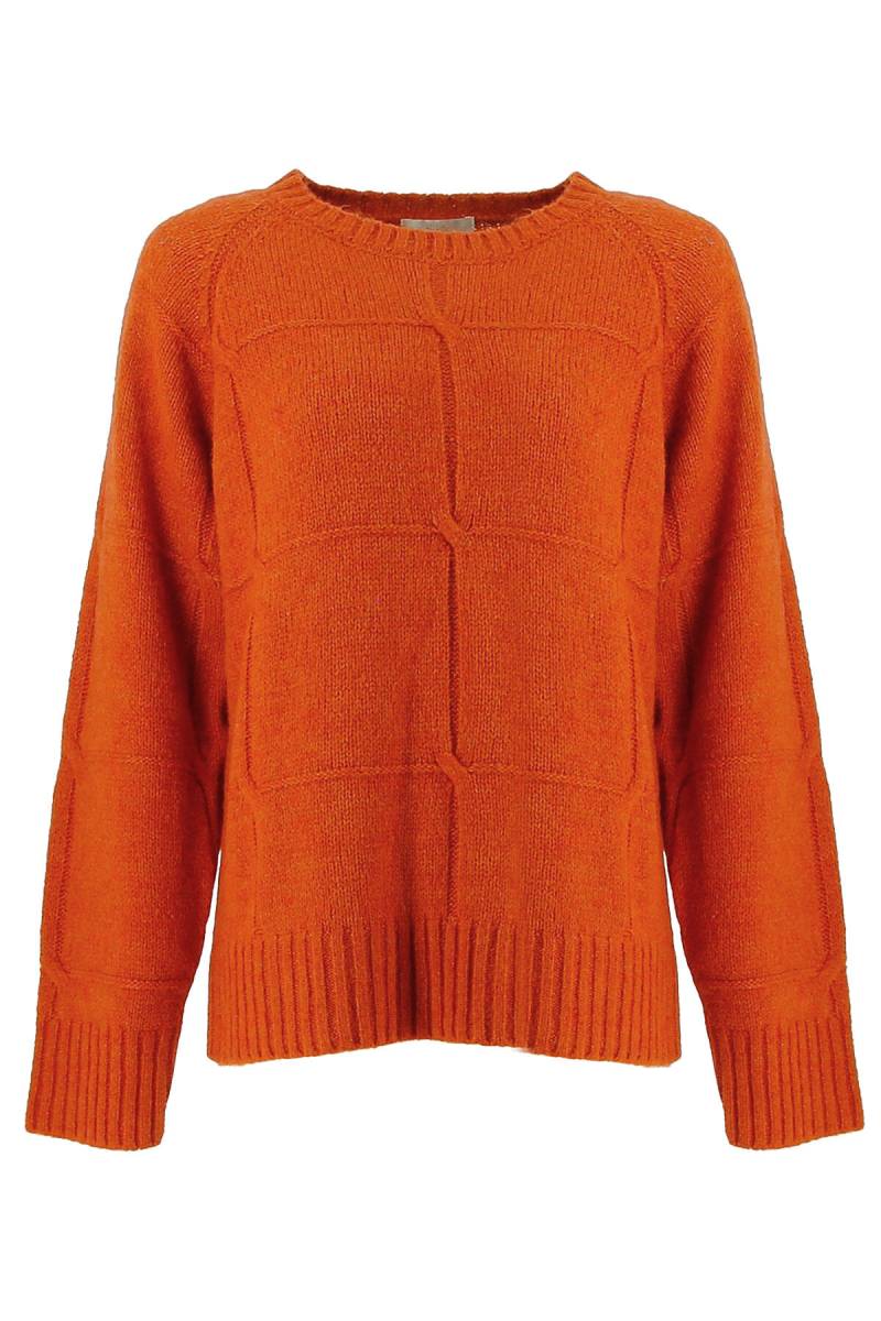signe nature - Pullover aus Fantasiestrick orange - Gr. - S von signe nature