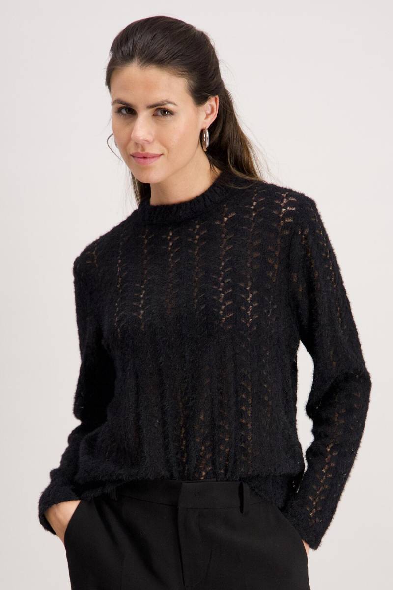 signe nature - Schlichte Spitzenbluse schwarz - Gr. - 38 von signe nature