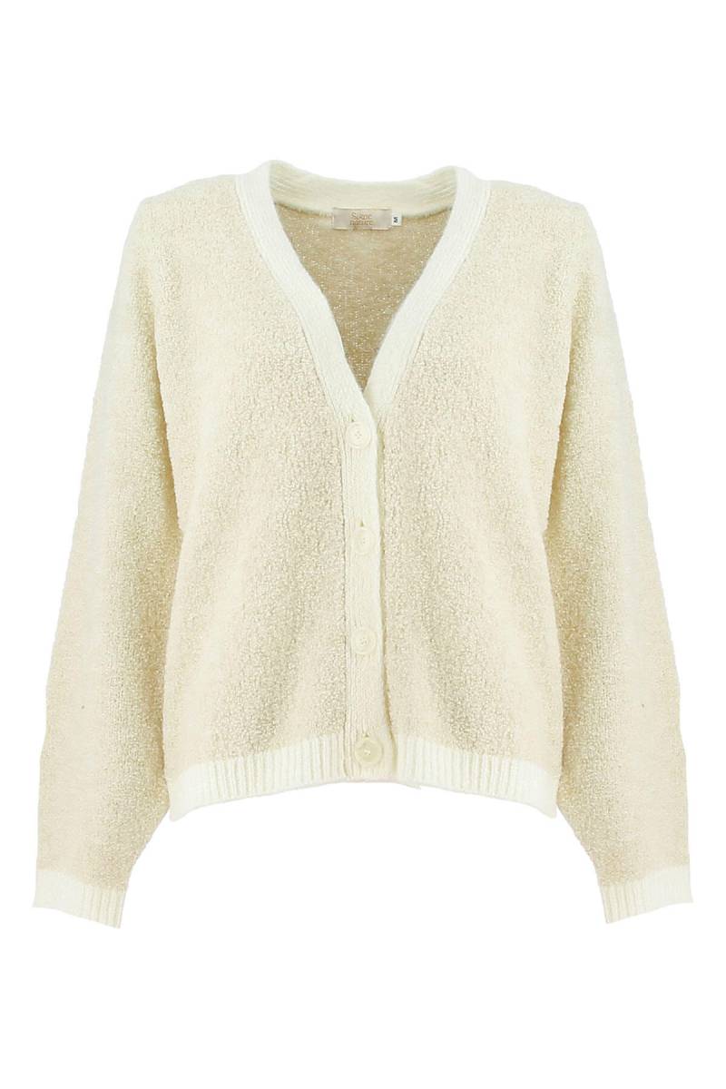 signe nature - Strickjacke mit Knopfleiste beige - Gr. - XL von signe nature