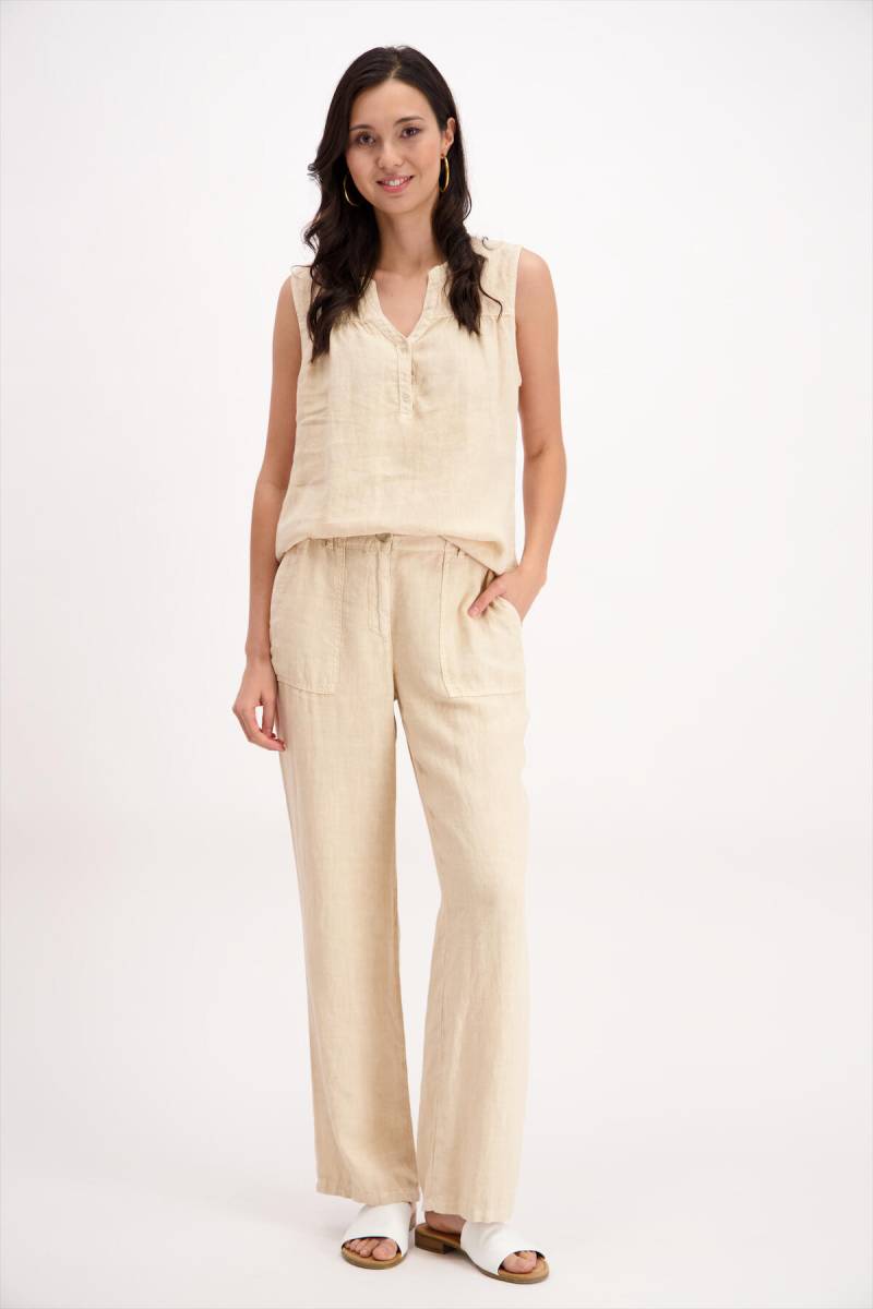 signe nature - Uni-Leinenhose beige - Gr. - 38 von signe nature