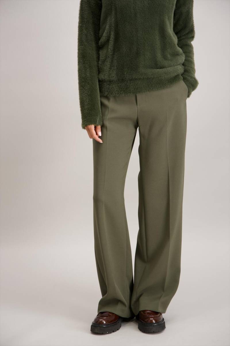 signe nature - Unifarbene Hose mit hoher Taille grün - Gr. - 38 von signe nature