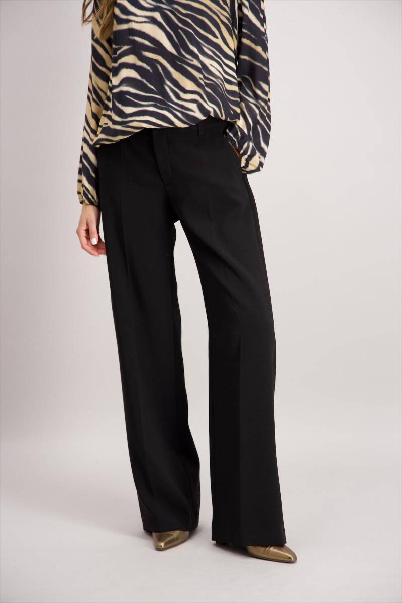 signe nature - Unifarbene Hose mit hoher Taille schwarz - Gr. - 34 von signe nature