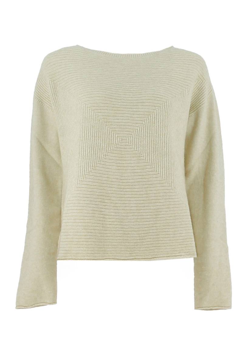 signe nature - Unifarbener Pullover aus Rippstrick beige - Gr. - XXL von signe nature